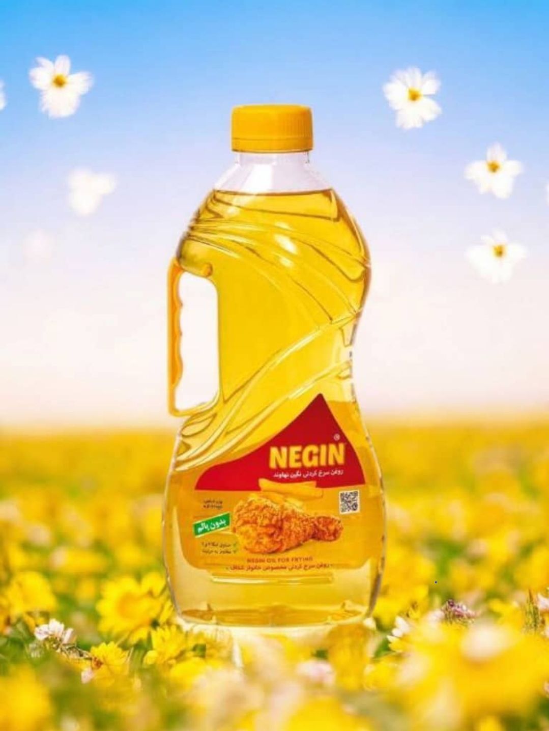 روغن مایع سرخ کردنی نگین ،بدون پالم شفاف ۱.۸ لیتری